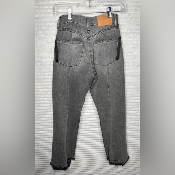 FRAME Nouveau Le Mix Gray
Cropped Jeans Ankle Designer Two
Tone Fray Size 23 - Picture 4 of 12